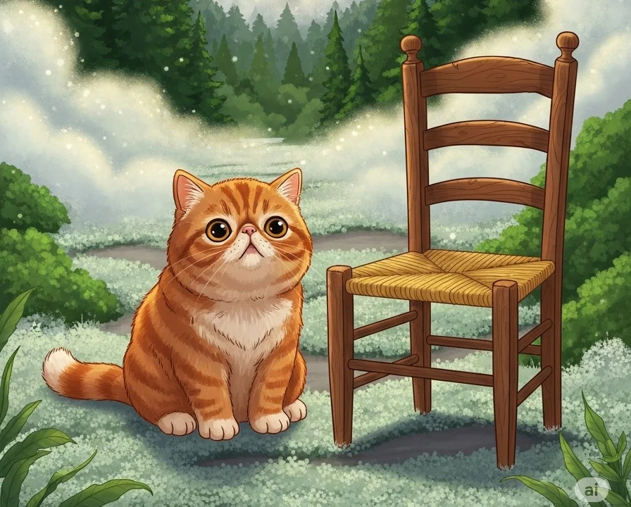 Gatto Reddy e la sedia